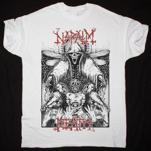 Napalm Death Band T Shirt White All Size